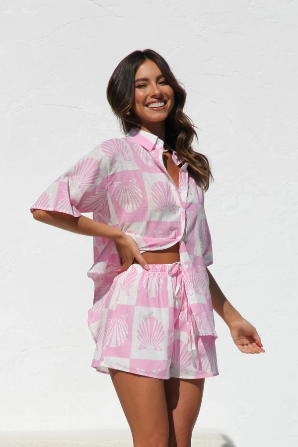 Brielle - Trendy Summer Print Shirt and Short Set