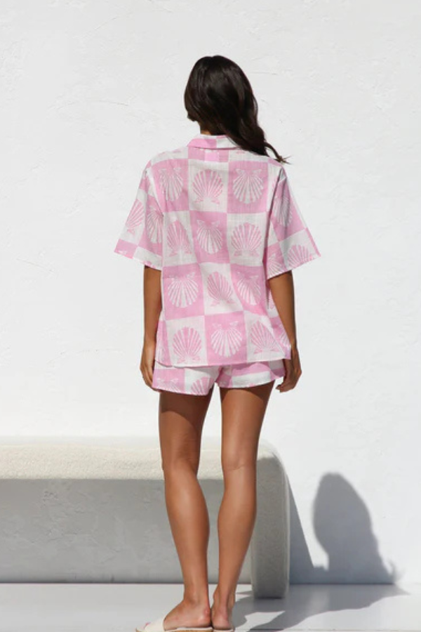 Brielle - Trendy Summer Print Shirt and Short Set
