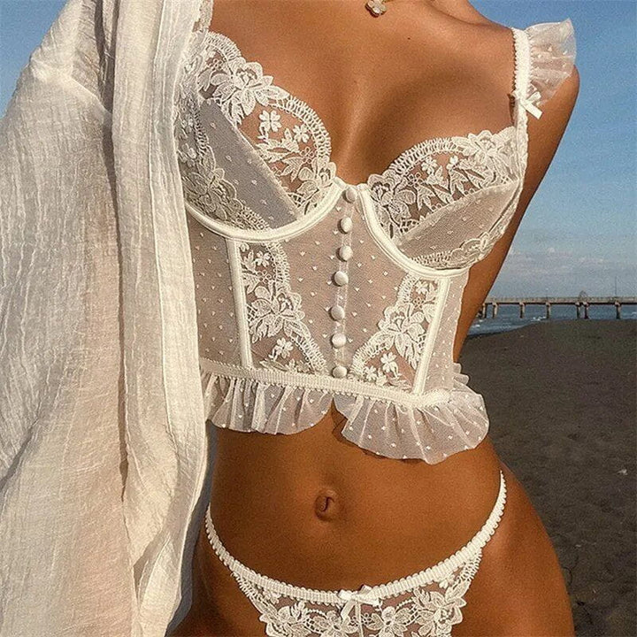 Daria - French Lace Push-Up Bra & Panty Set